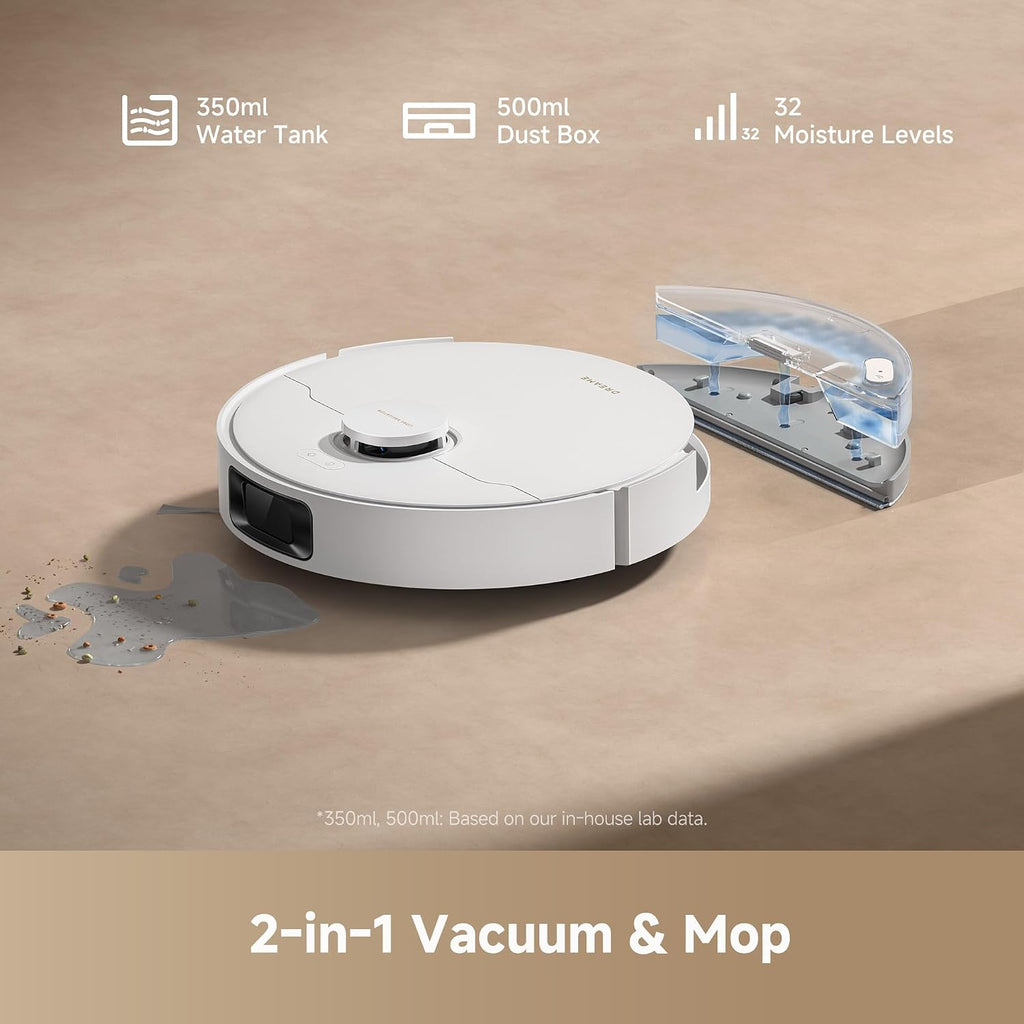 dreame D20 Plus Auto-Empty Robot Vacuum and Mop, 13000Pa Strong Suction, HyperStream Anti-Tangle Brush, 150 Days Hands-Free, Infrared Edge Cleaning, App Control