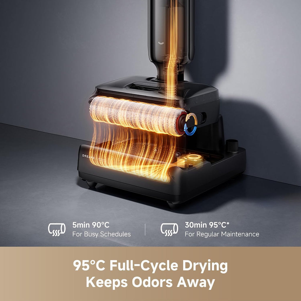 dreame T16 SE Wet and Dry Vacuum, 9.85cm Ultra-Slim, 23kPa Suction, Smart 90°C Hot Wash, 95°C Hot Air Drying, Tangle-Free, Streak-Free, Lightweight Design, 35min Runtime