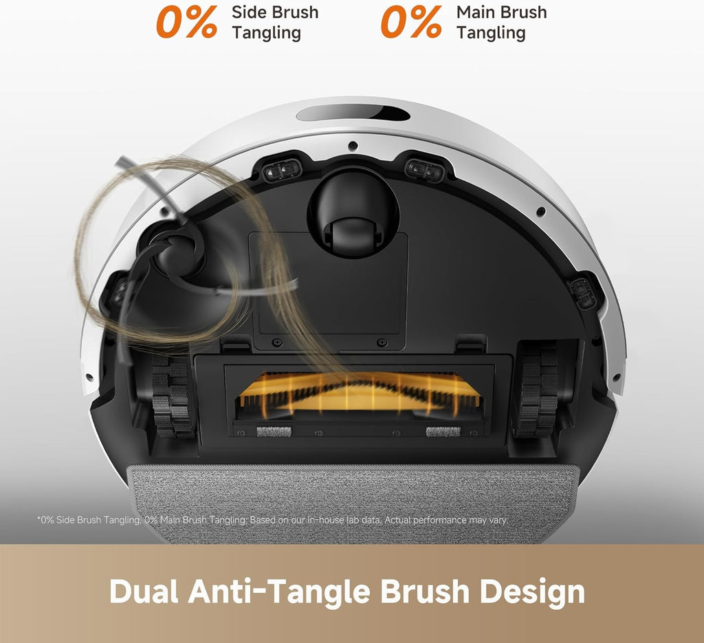 dreame F20 Eco Plus Robot Vacuum and Mop 2-in-1, 18,000Pa Suction, Auto-Empty Upgraded from F10,Obstacle Avoidance, Mopping, Dual Anti-Tangle System, Smart LiDAR Navigation, App & Voice Control, White