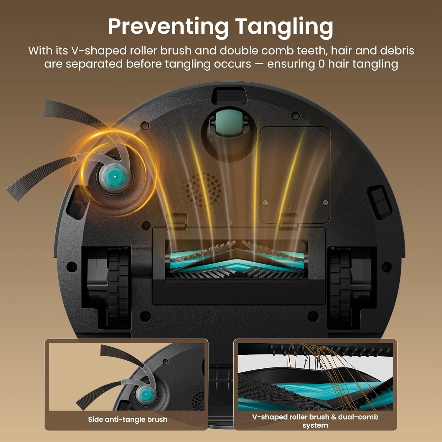 Lefant M210 Plus Robot Vacuum, Sweep & Mop in One, 6000Pa, 75-Day Self Emptying, ToF Laser Navigation, Ultra-Slim Body 80mm, V-Shaped Roller Brush, Multi-Level Mapping, 2.4G/5G WiFi/App/Alexa