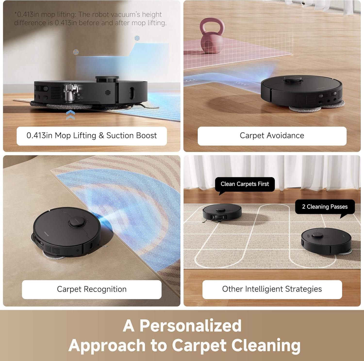 dreame L40 Ultra AE Robot Vacuum and Mop, 19,000Pa Suction, Self Emptying Dust Box, Flexible Mop & 75℃ Self Cleaning Washboard, Diverse Brush Selection, All-in-One Station, Auto Refill