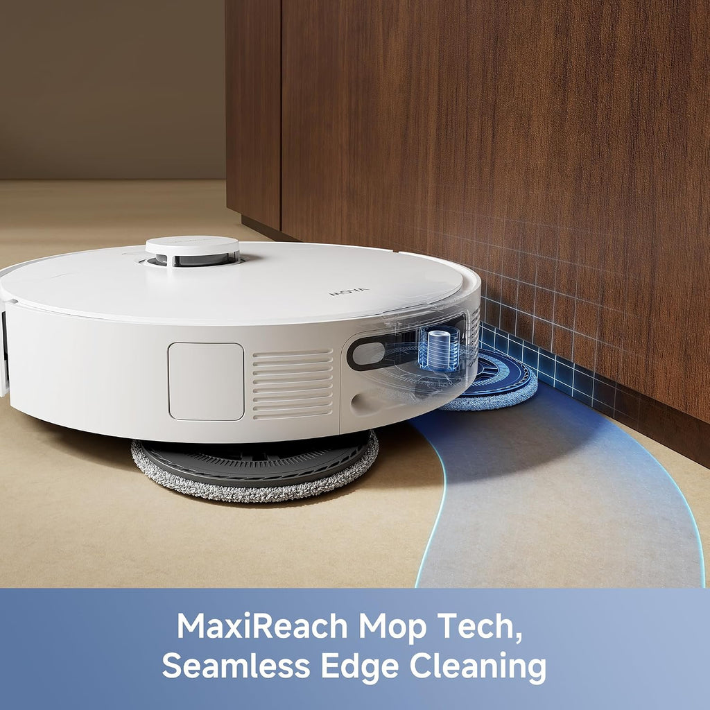 MOVA E40 Ultra Auto-Empty Robot Vacuum and Mop with 19,000Pa Suction Power, MaxiReach Mop Tech, Anti-Tangle Side Brush, All-in-one Station, Up to 75 Days Hands-Off Cleaning.