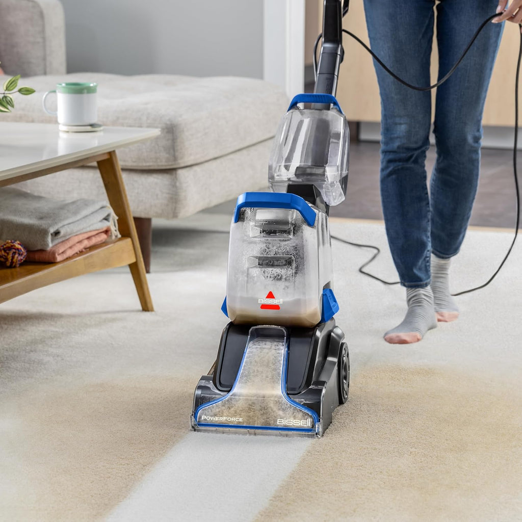 BISSELL PowerForce Upright Carpet Washer 4056F | Lightweight & Compact, Four-Row DeepReach PowerBrush for Powerful Stain & Pet Mess Removal, Easy to Empty & Clean