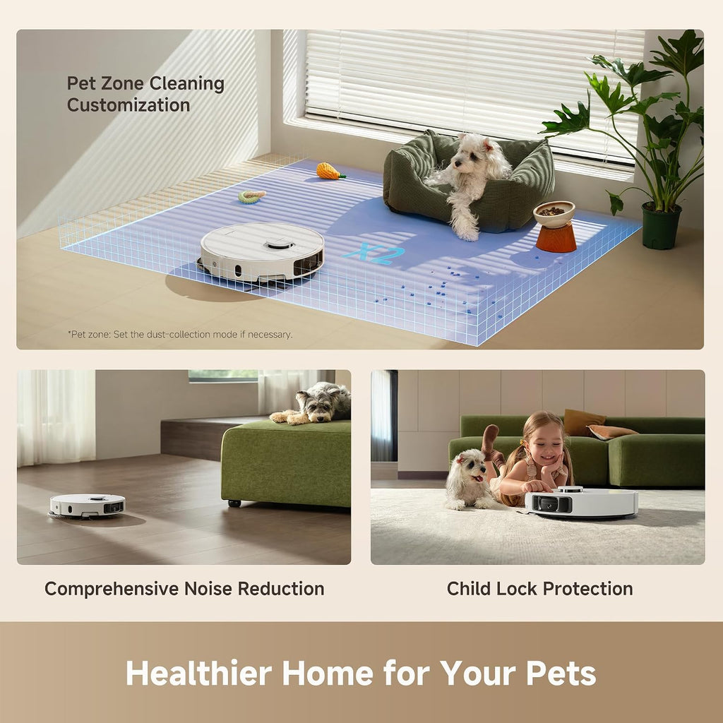 dreame L10s Ultra Gen3 dreame Robot Vacuum and Mop, 25,000PA Power Suction, MopExtend™ RoboSwing Technology, Self -Empty for 100 Days, Auto Mop Washing, Pet Zone Cleaning,App Control, All in one
