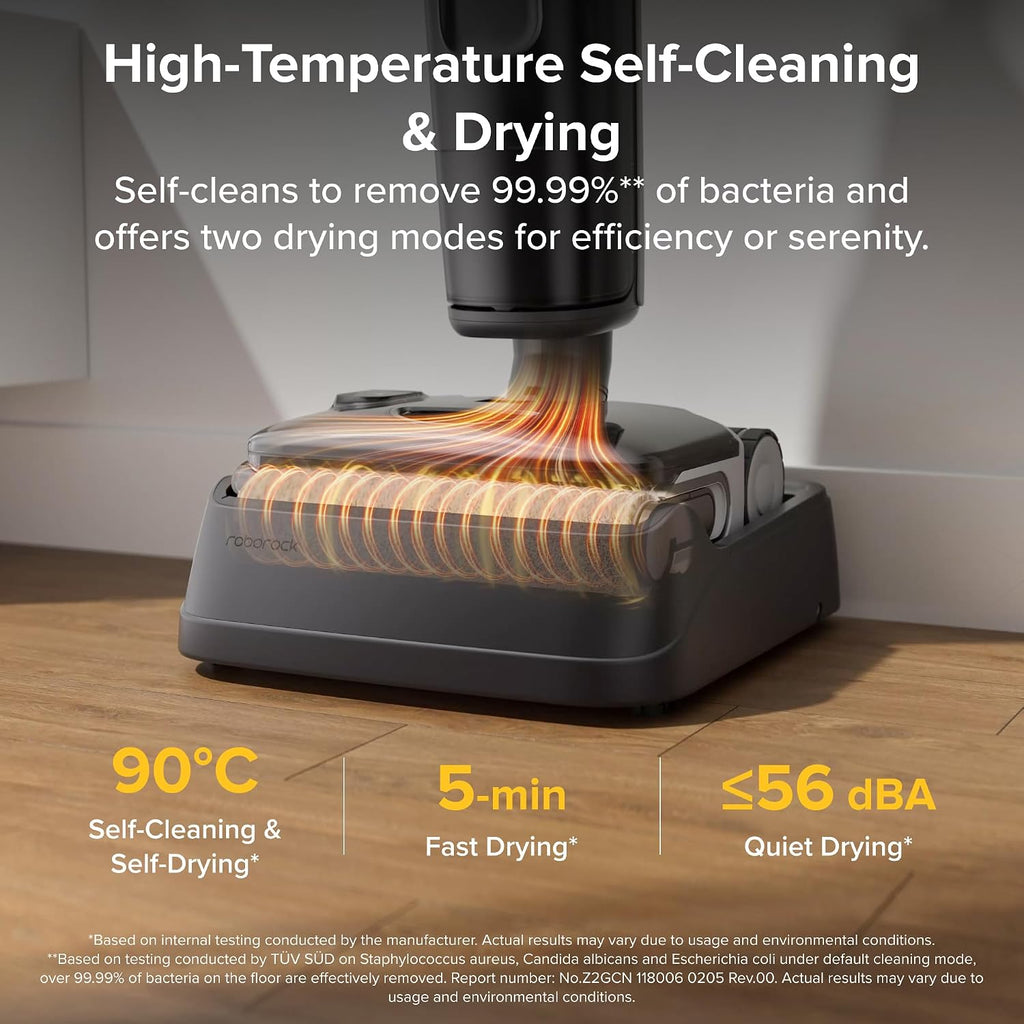 roborock F25 LT GEN2 Wet Dry Vacuum Cleaner, Cordless Vacuum Mop All in One for Hard Floor, 20000Pa Floor Cleaner with Zero Tangle, Edge-to-Edge Cleaning, Ideal for Homes with Pets, 90℃ Self-Cleaning