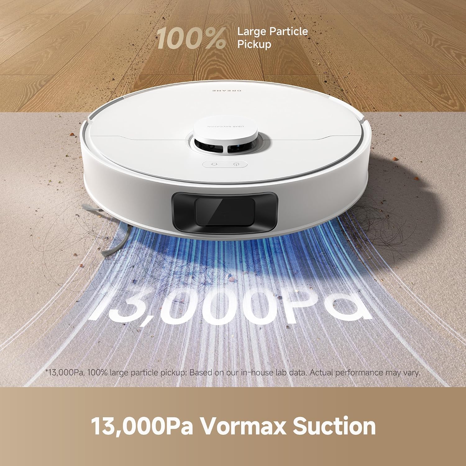 dreame D20 Plus Auto-Empty Robot Vacuum and Mop, 13000Pa Strong Suction, HyperStream Anti-Tangle Brush, 150 Days Hands-Free, Infrared Edge Cleaning, App Control