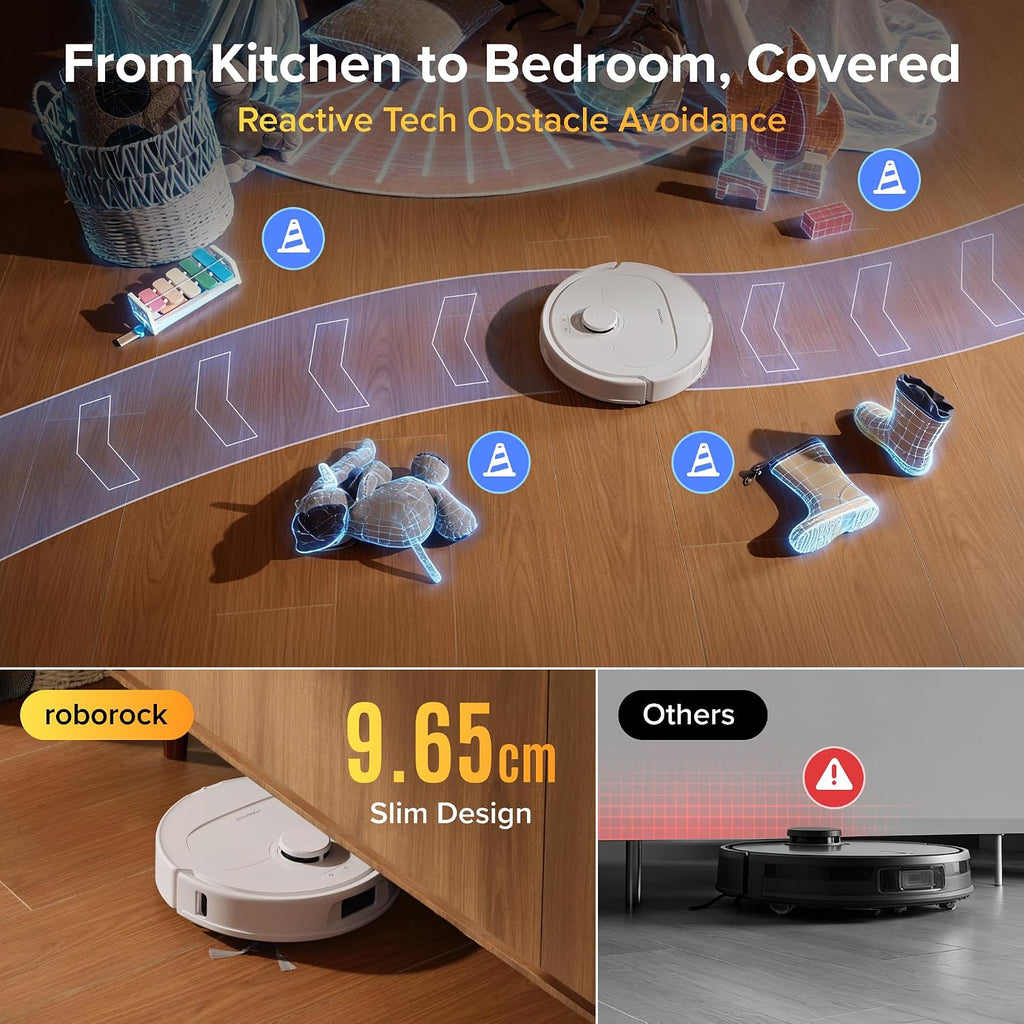 roborock Qrevo L Pro Robot Vacuum and Mop, 18,500Pa Powerful Suction, 75°C Water Mop Washing & 45°C Air Drying, All-in-One Self-Emptying & Refilling Dock, Anti-Tangle Brushes for Home, Pet Hair, White