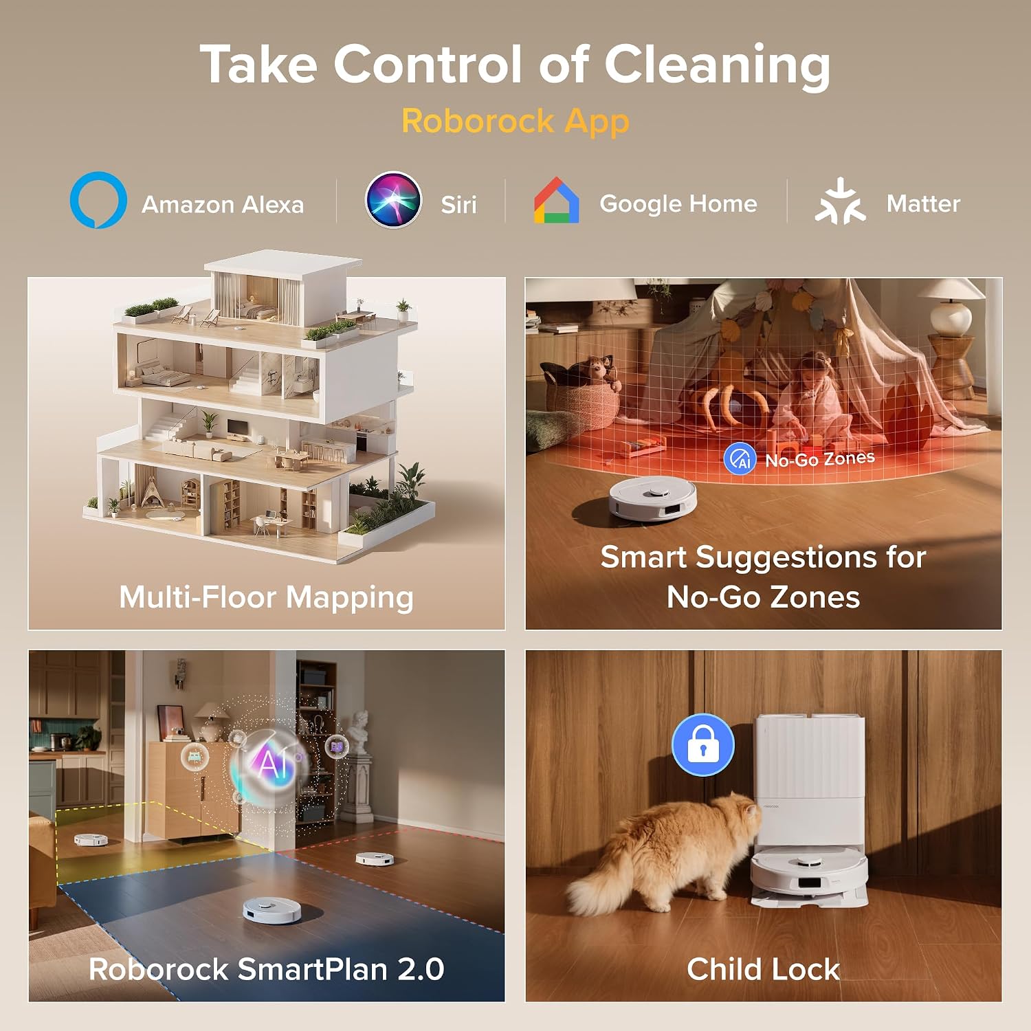 roborock Qrevo L Pro Robot Vacuum and Mop, 18,500Pa Powerful Suction, 75°C Water Mop Washing & 45°C Air Drying, All-in-One Self-Emptying & Refilling Dock, Anti-Tangle Brushes for Home, Pet Hair, White