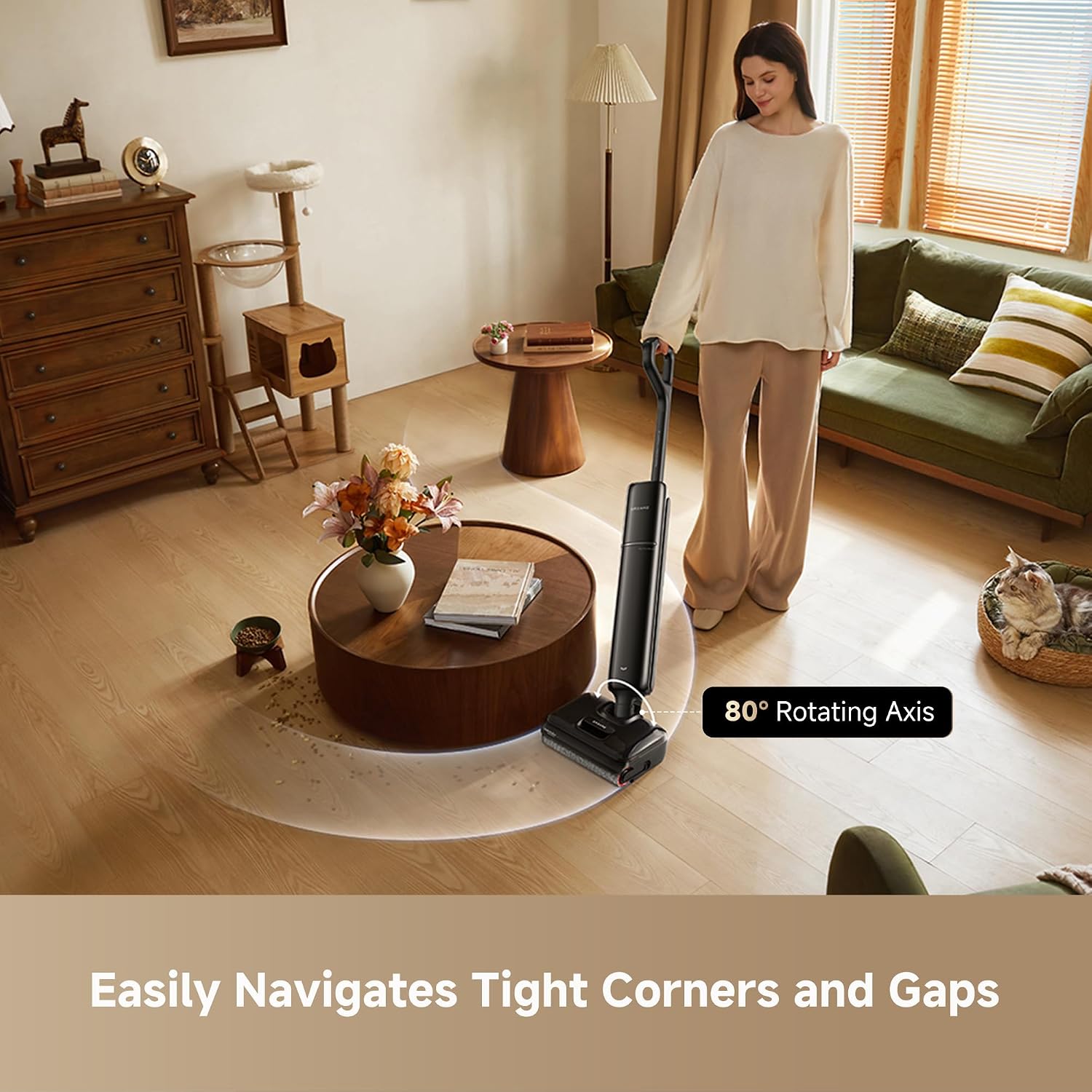 dreame T16 SE Wet and Dry Vacuum, 9.85cm Ultra-Slim, 23kPa Suction, Smart 90°C Hot Wash, 95°C Hot Air Drying, Tangle-Free, Streak-Free, Lightweight Design, 35min Runtime