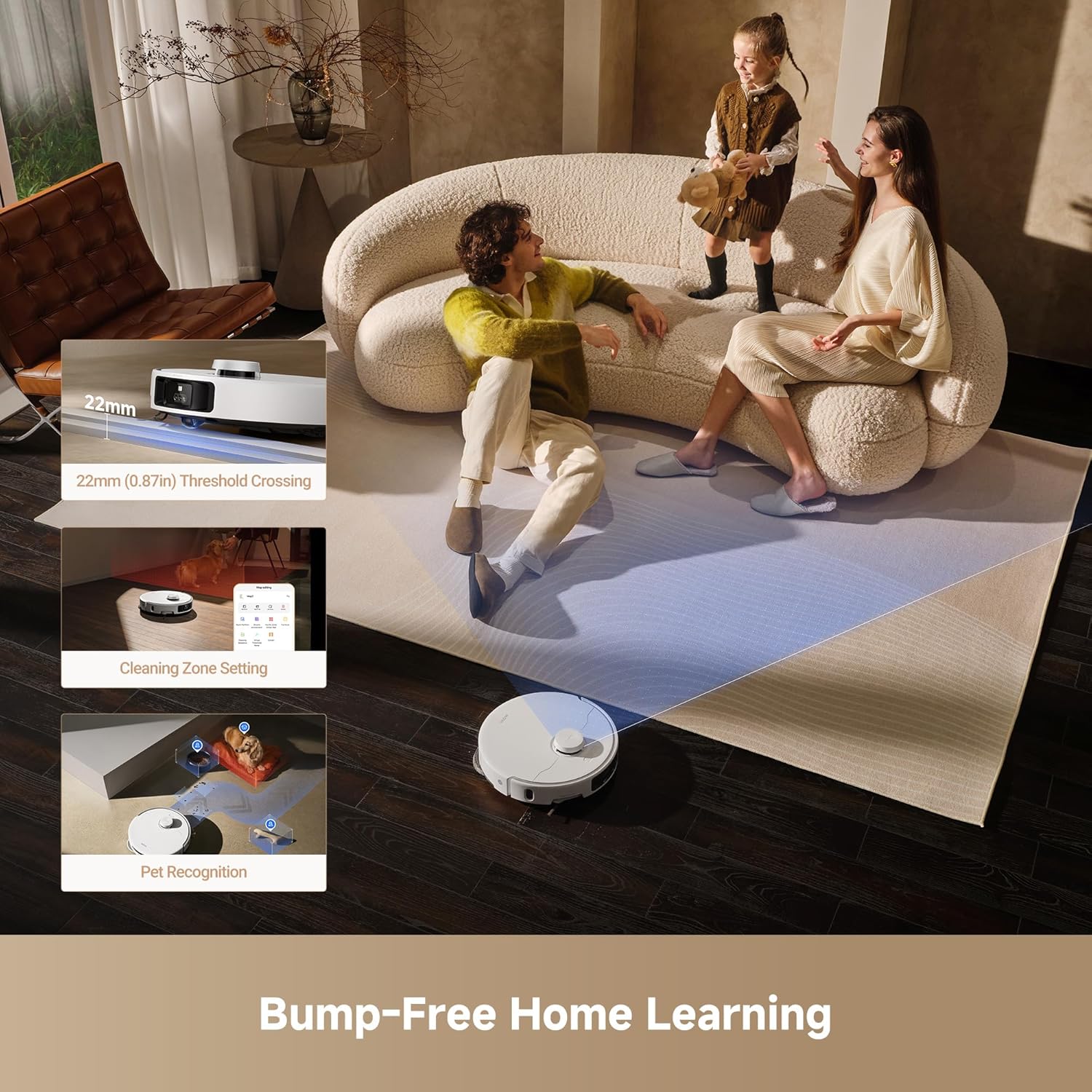 MOVA P50 Pro Ultra Robot Vacuum and Mop, 19,000Pa Suction Corner to Edge Cleaning, 75℃ Dock Self Cleaning, Auto-Empty, Voice & App Control