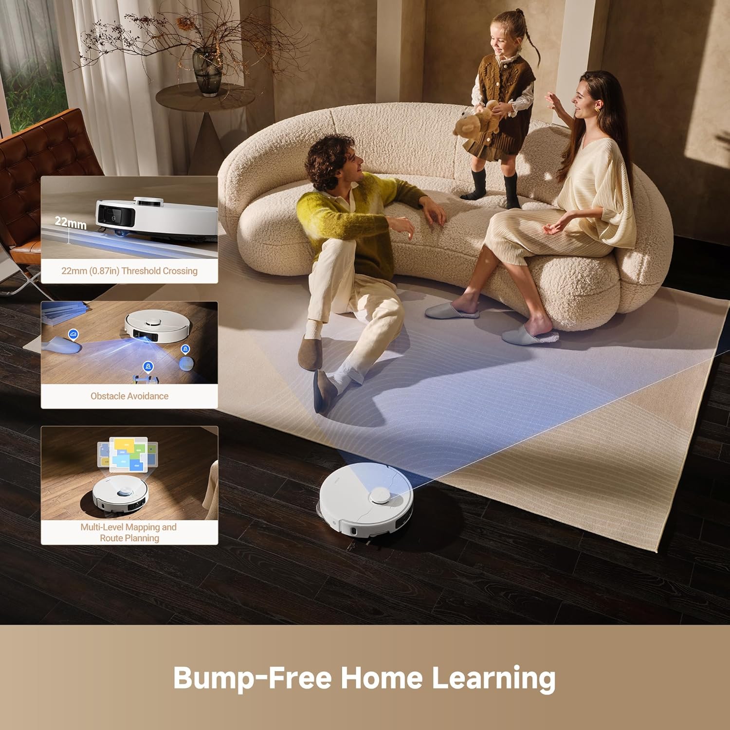 MOVA P50 Ultra Robot Vacuum with Flexible Mop, 19,000Pa Suction, Corner to Edge Cleaning, 75°C Dock Self Cleaning, Auto-Empty, Auto Refill, Obstacle Avoidance, Voice&App Control