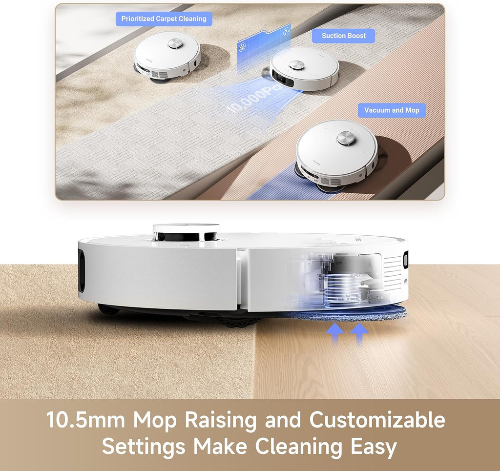 dreame L10s Ultra Gen2 Robot Vacuum and Mop, 10,000PA Power Suction, MopExtend™ RoboSwing Technology, Self -Empty for 75 Days, Auto Mop Washing, Pet Zone Cleaning