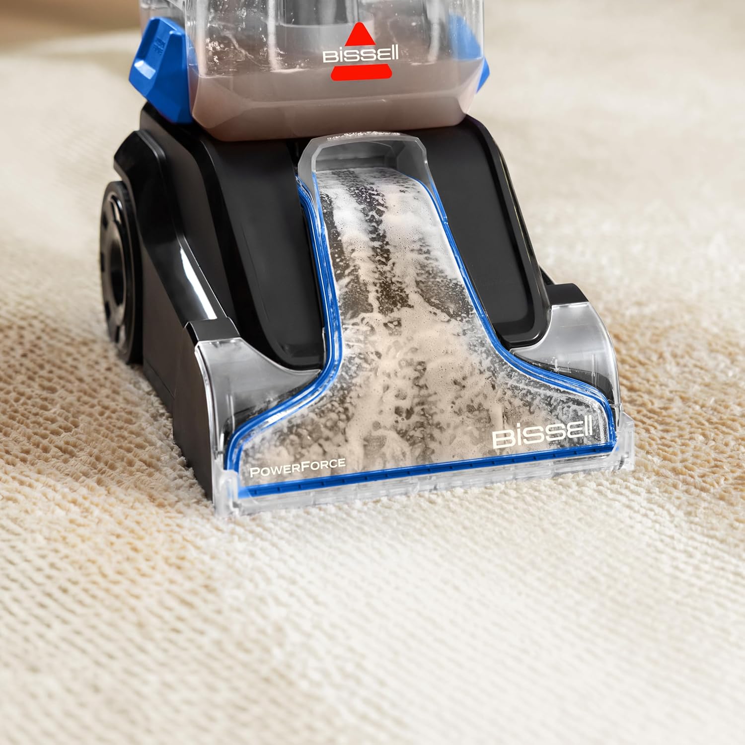 BISSELL PowerForce Upright Carpet Washer 4056F | Lightweight & Compact, Four-Row DeepReach PowerBrush for Powerful Stain & Pet Mess Removal, Easy to Empty & Clean