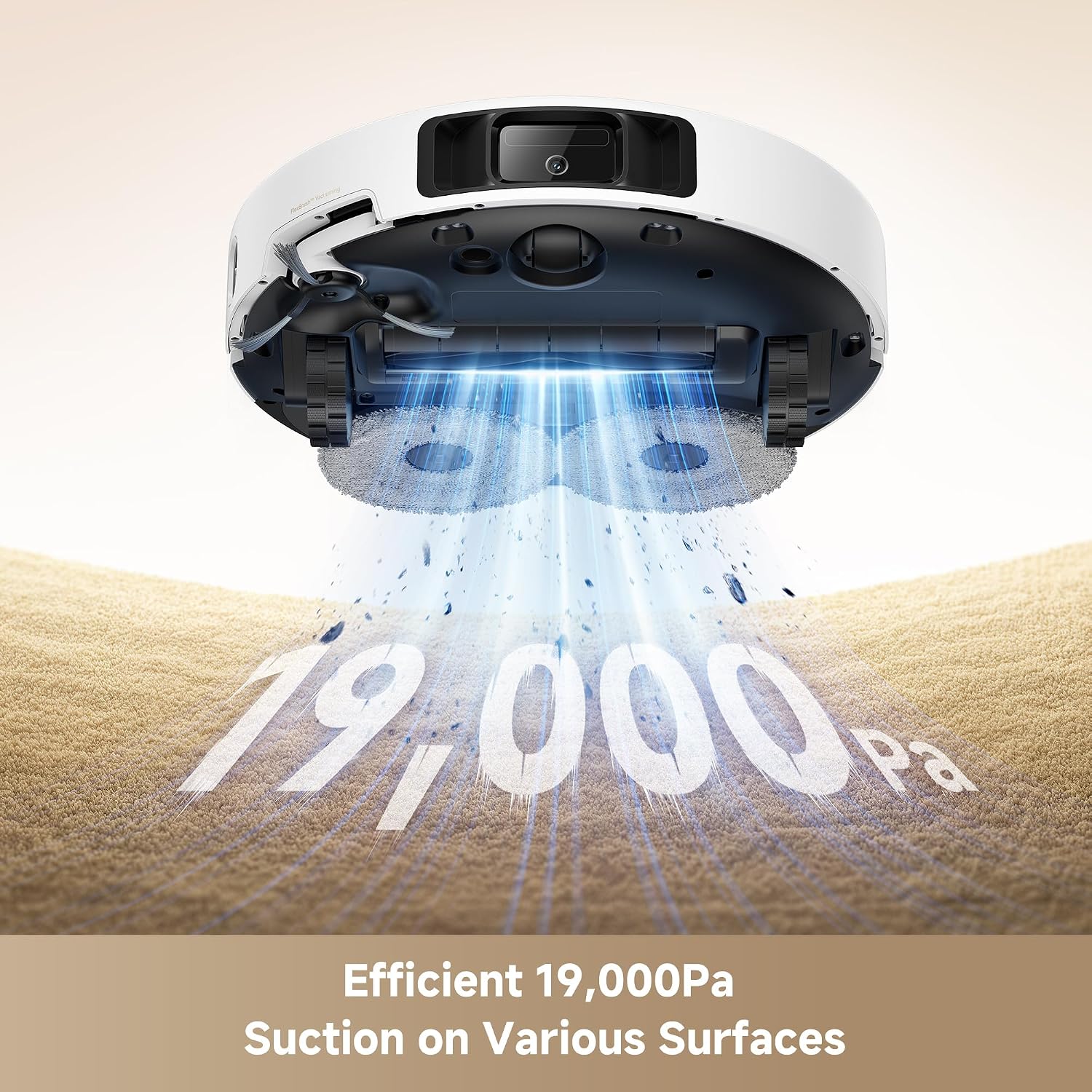 MOVA P50 Ultra Robot Vacuum with Flexible Mop, 19,000Pa Suction, Corner to Edge Cleaning, 75°C Dock Self Cleaning, Auto-Empty, Auto Refill, Obstacle Avoidance, Voice&App Control