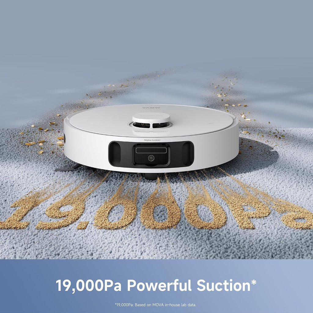MOVA E40 Ultra Auto-Empty Robot Vacuum and Mop with 19,000Pa Suction Power, MaxiReach Mop Tech, Anti-Tangle Side Brush, All-in-one Station, Up to 75 Days Hands-Off Cleaning.