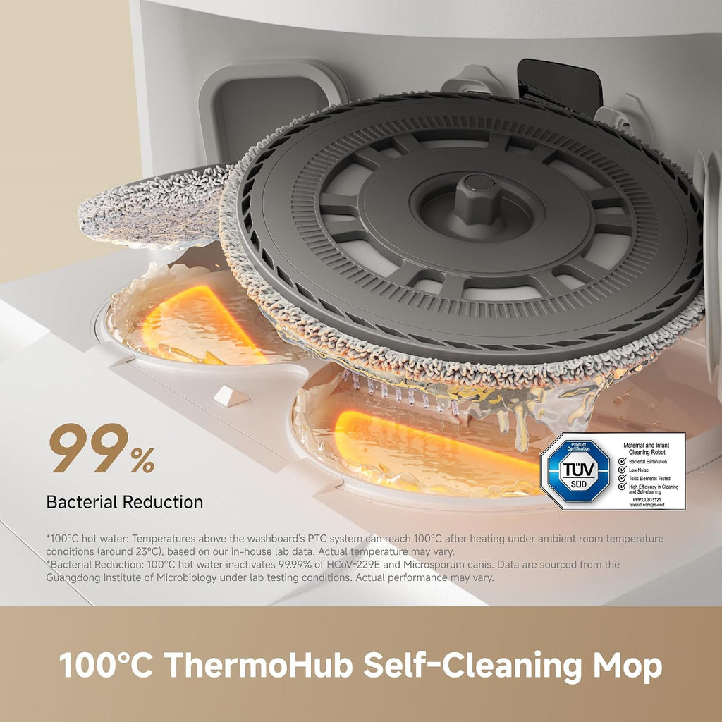 dreame L50 Ultra AE Robot Vacuum Cleaner Mop with Automatic Emptying, Mop with Self-Cleaning at 100 ° C, Suction Power of 30,000 Pa,Obstacle Avoidance and 360° Navigation, Thorough Cleaning from