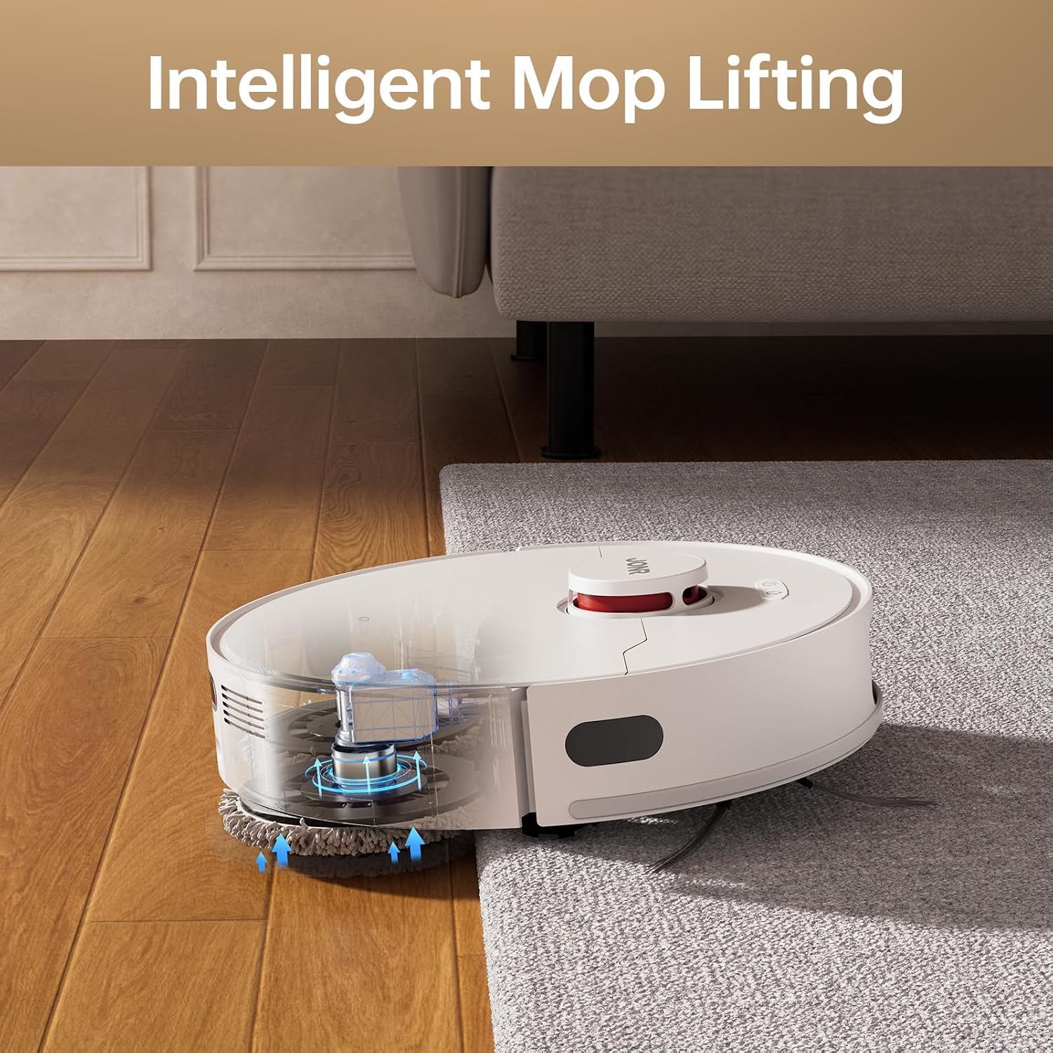 JONR P20 Pro Robot Vacuum and Mop, 8150Pa Suction, Self-Cleaning & Hot Air Drying, Auto Dust Emptying & Water Refilling, Anti-Tangle, Obstacle Avoidance, All-in-One Vacuum Cleaner