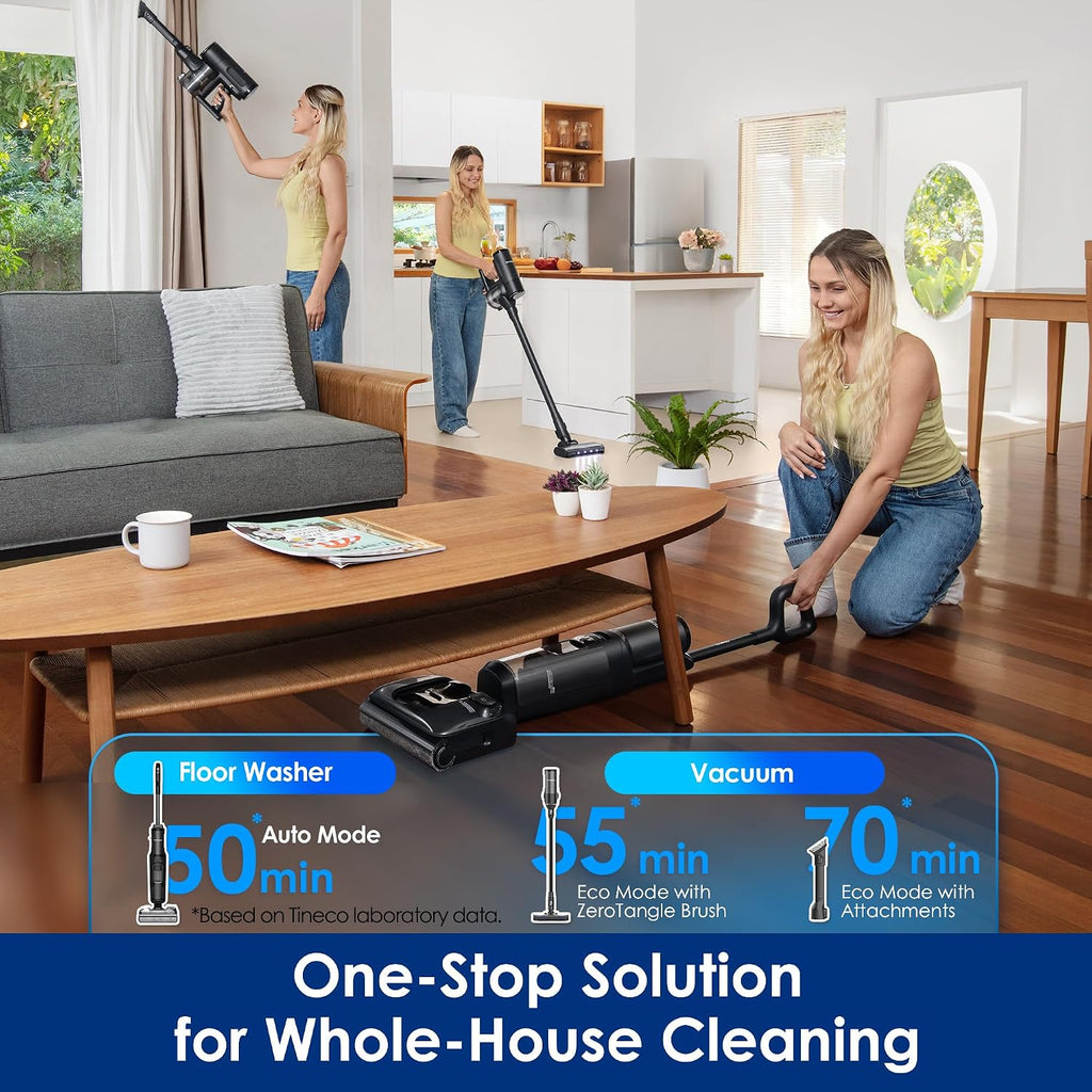 Tineco Floor ONE Switch S7 Stretch 5-in-1 Multi-Function Cleaner, 180° Lay-Flat Design, FlashDry with 85℃ Hot Air, Anti-Tangle Design for Both Floor Washer & Vacuum Cleaner