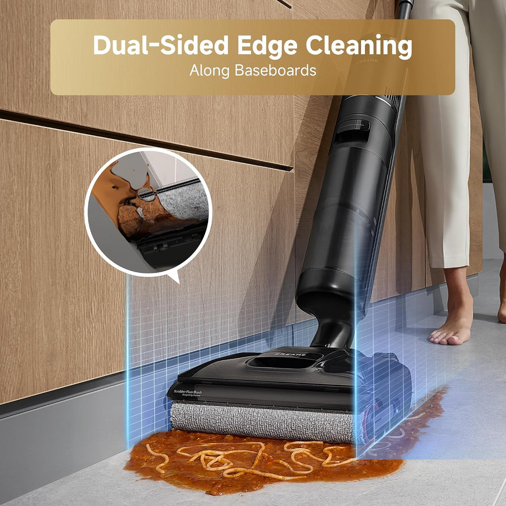 dreame H12 Pro FlexReach Fast Dry Cordless Wet Dry Vacuum, 180° Lie-Flat, 90°C Self-Cleaning & Fast Drying in 5 Min, Edge-to-Edge Cleaning, Smart Dirt Detection, 50 Min Runtime, Anti-Tangle