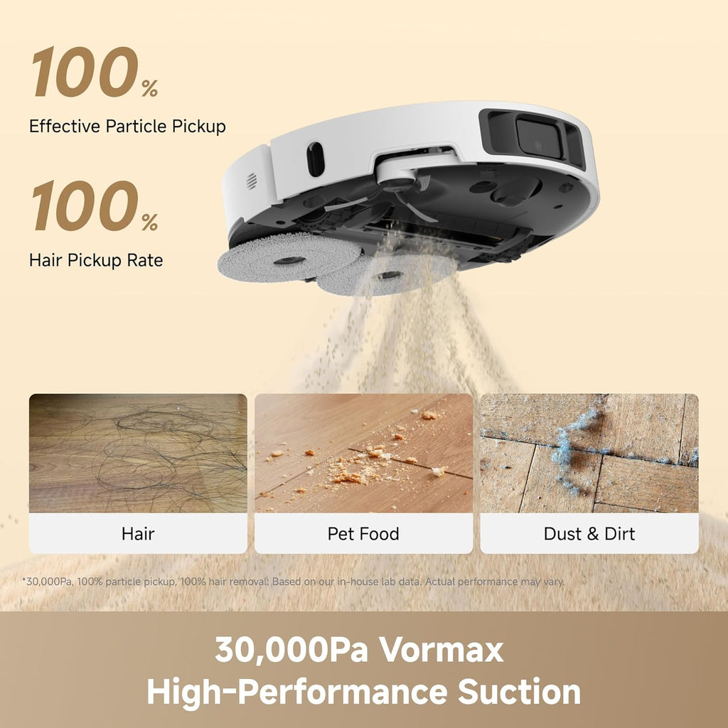 dreame L50 Ultra AE Robot Vacuum Cleaner Mop with Automatic Emptying, Mop with Self-Cleaning at 100 ° C, Suction Power of 30,000 Pa,Obstacle Avoidance and 360° Navigation, Thorough Cleaning from