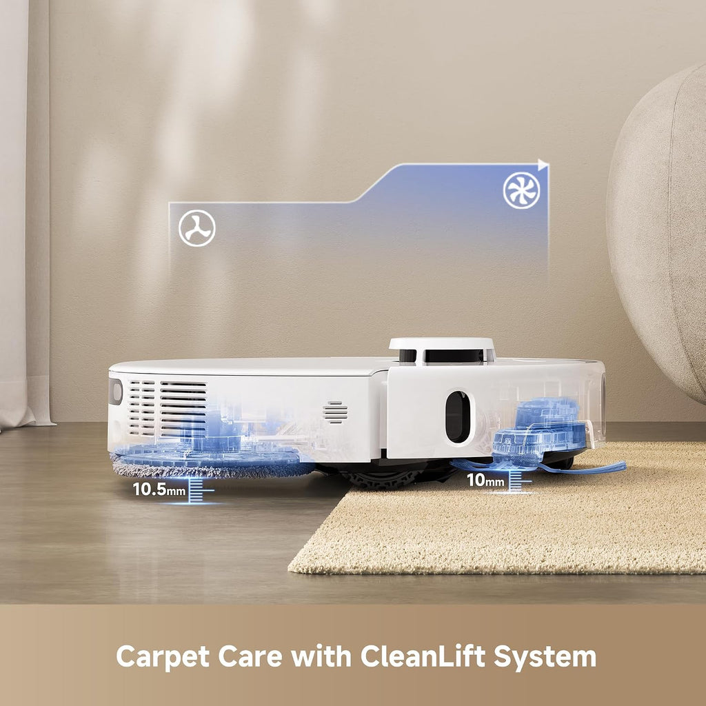 MOVA P50 Ultra Robot Vacuum with Flexible Mop, 19,000Pa Suction, Corner to Edge Cleaning, 75°C Dock Self Cleaning, Auto-Empty, Auto Refill, Obstacle Avoidance, Voice&App Control