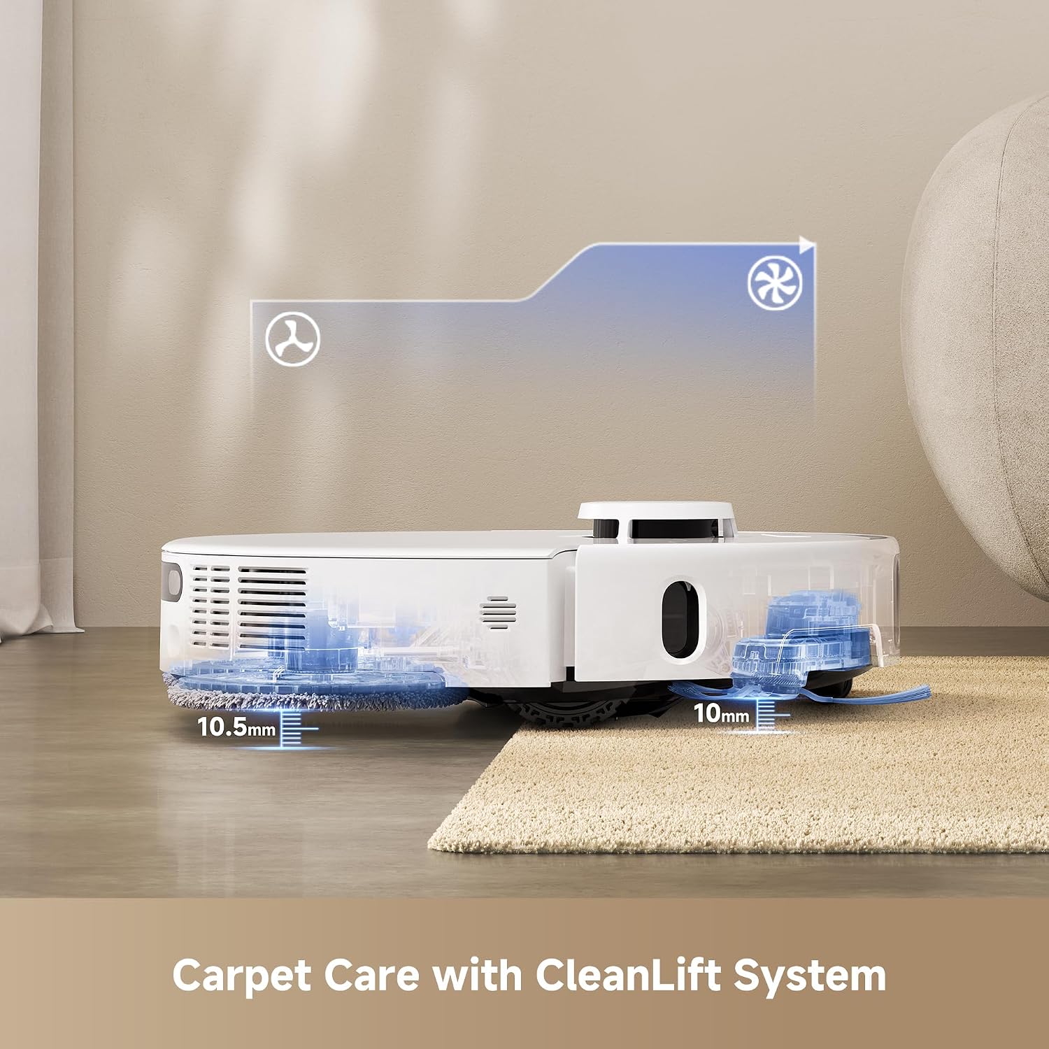 MOVA P50 Ultra Robot Vacuum with Flexible Mop, 19,000Pa Suction, Corner to Edge Cleaning, 75°C Dock Self Cleaning, Auto-Empty, Auto Refill, Obstacle Avoidance, Voice&App Control