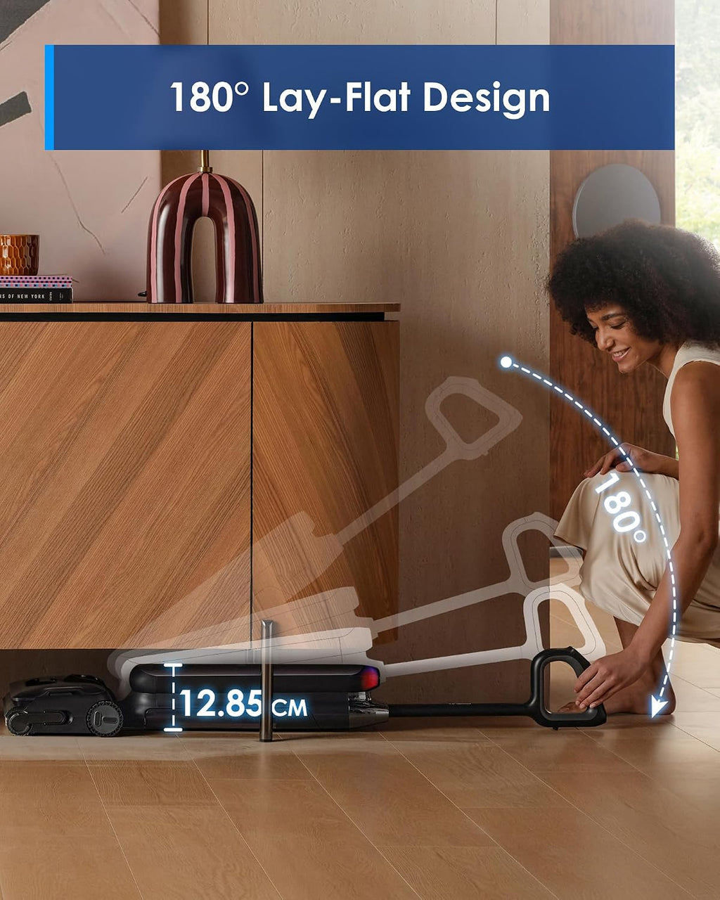 Tineco Floor One S9 Artist Wet Dry Vacuum Cleaner, 22kPa Suction, 360° SmoothDrive, Anti-Tangle Design, 85℃ Flashdry, 50 Min Runtime, Dual-Edge Cleaning, 180° Lay-Flat