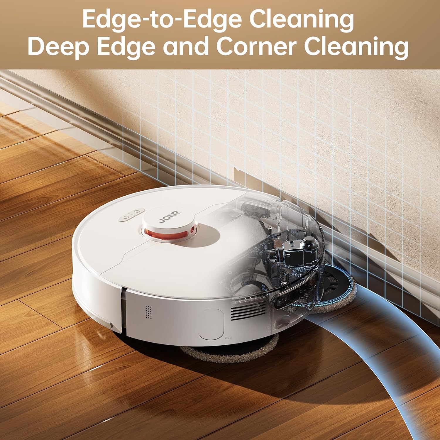 JONR P20 Pro Robot Vacuum and Mop, 8150Pa Suction, Self-Cleaning & Hot Air Drying, Auto Dust Emptying & Water Refilling, Anti-Tangle, Obstacle Avoidance, All-in-One Vacuum Cleaner