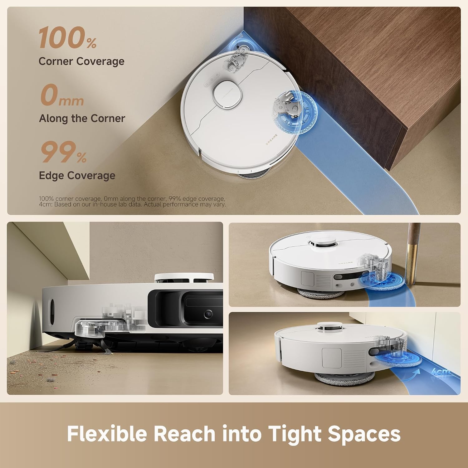 dreame L50 Ultra CE Robot Vacuum and Mop,25,000Pa Suction, Auto-Empty & Self-Cleaning Mop,80°C Hot Water Washing,FlexArm Tech,3DAdapt Obstacle Avoidance,All-in-One Station, App& Alexa Control