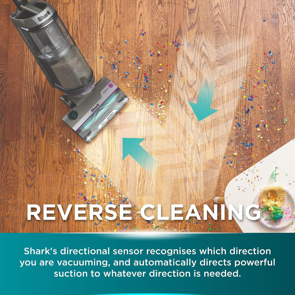 Shark PowerDetect Corded Upright Vacuum, Powerful Deep-Clean Suction Vacuum with Dirt Detect Sensors & Reverse Cleaning Technology, Includes Accessories, AZ3900ANZ, Stone